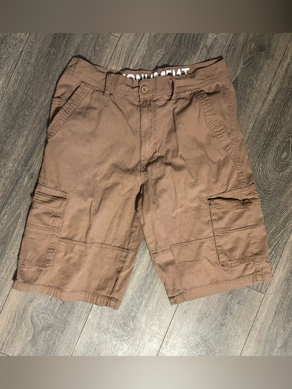 Monument Men's Brown Cargo Shorts - Casual Utility Style size 32